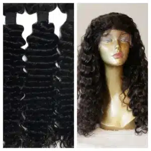 Deep Wave hair bundle texture paired with a real Hair Maiden India wig example