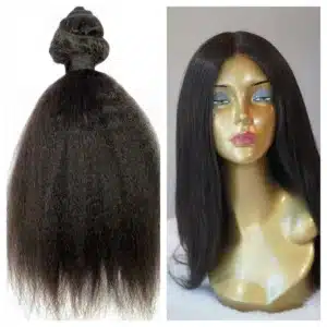Yaki hair bundle texture paired with a real Hair Maiden India wig example