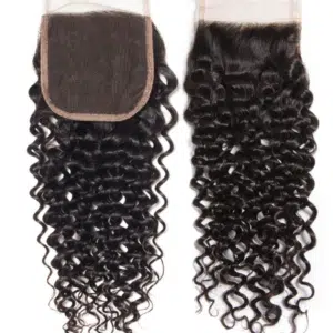 Steamed Deep Curl Transparent Lace Closure | Hair Maiden India