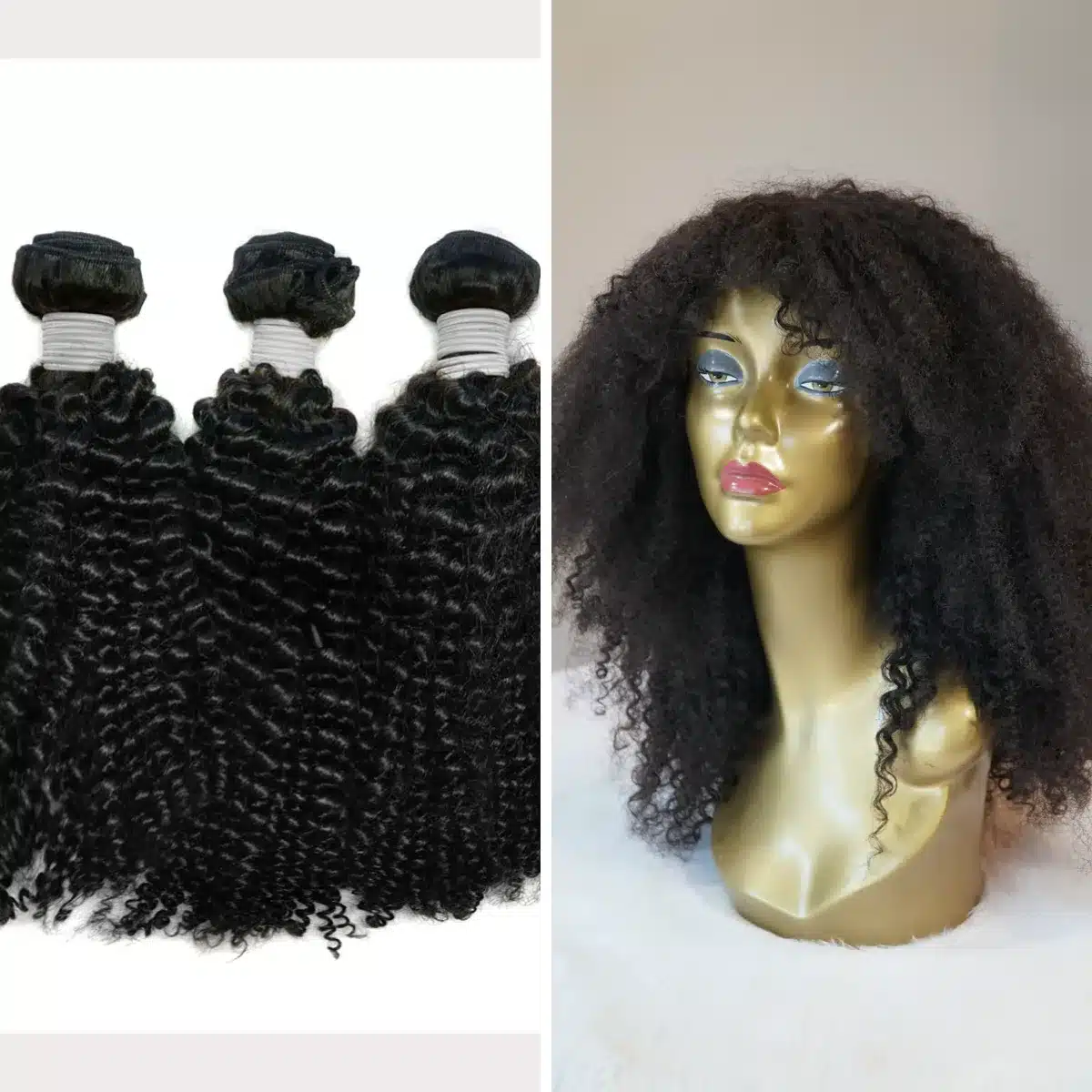 Deep Curl hair bundle texture paired with a real Hair Maiden India wig example
