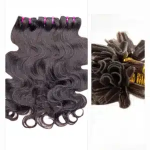Body Wave Keratin Tip hair texture paired with a real U Tip Keratin bond detail