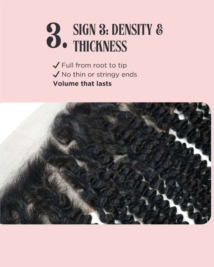 wig density and thickness from root to tip